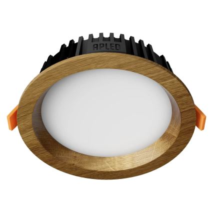 APLED - Lámpara empotrable LED RONDO WOODLINE LED/6W/230V 4000K diá. 15 cm roble madera maciza