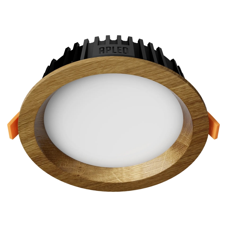 APLED - Lámpara empotrable LED RONDO WOODLINE LED/6W/230V 4000K diá. 15 cm roble madera maciza