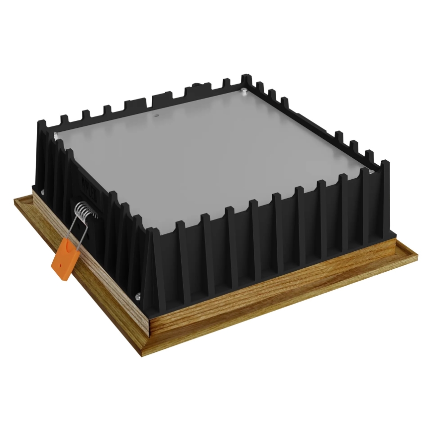 APLED - Lámpara empotrable LED SQUARE WOODLINE LED/12W/230V 3000K 17x17 cm ceniza madera maciza