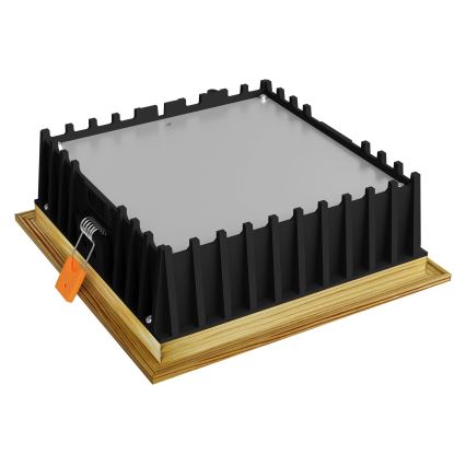 APLED - Lámpara empotrable LED SQUARE WOODLINE LED/12W/230V 4000K 17x17 cm pino madera maciza