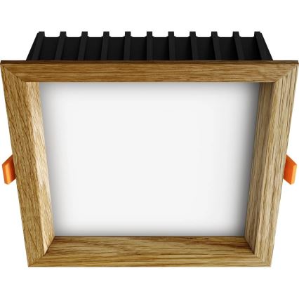 APLED - Lámpara empotrable LED SQUARE WOODLINE LED/12W/230V 4000K 17x17 cm roble madera maciza