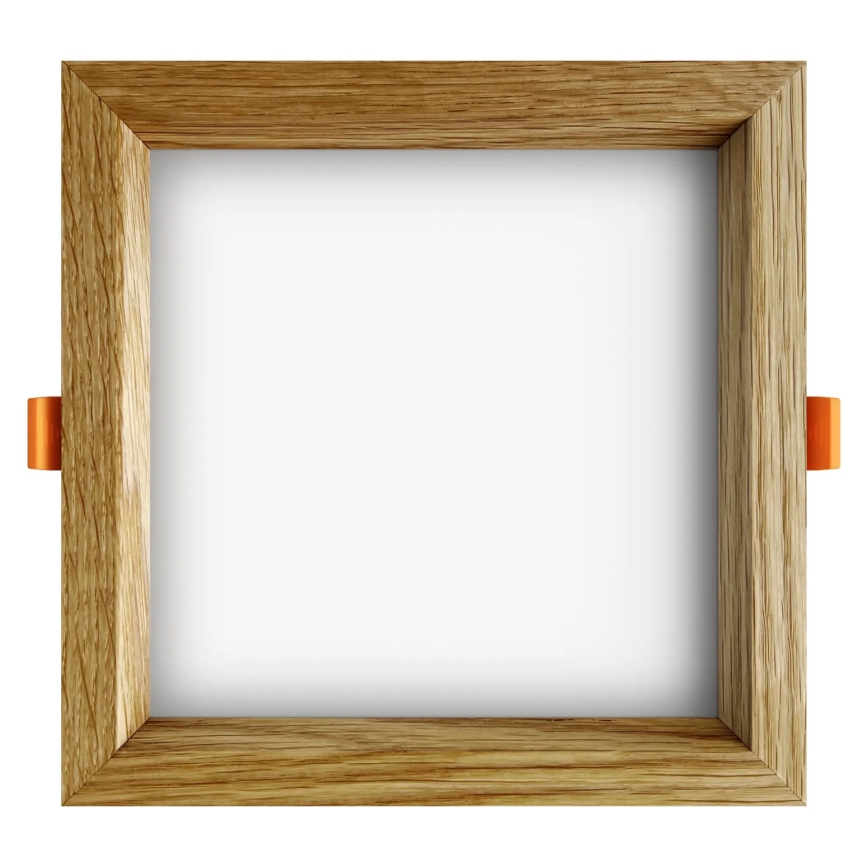 APLED - Lámpara empotrable LED SQUARE WOODLINE LED/12W/230V 4000K 17x17 cm roble madera maciza