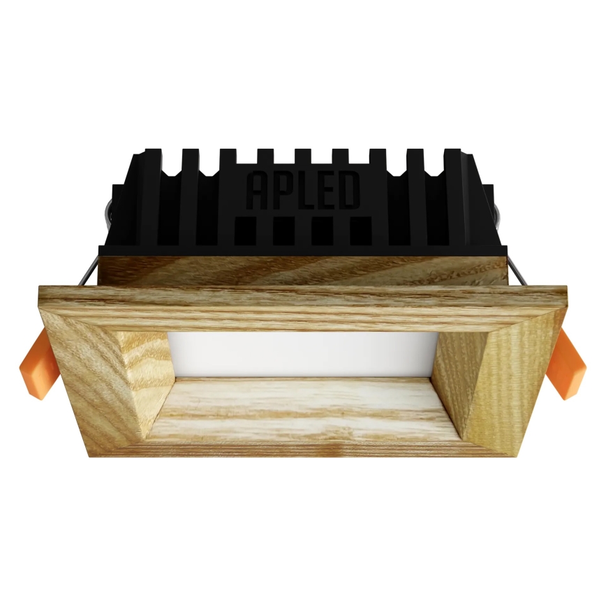 APLED - Lámpara empotrable LED SQUARE WOODLINE LED/3W/230V 3000K 9x9 cm ceniza madera maciza