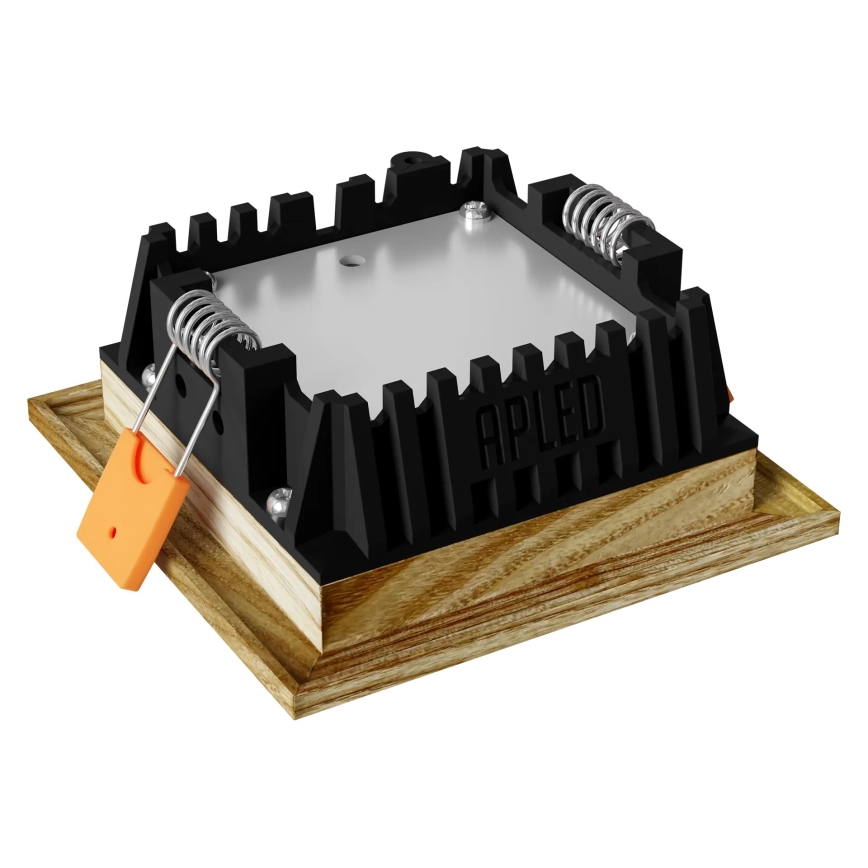 APLED - Lámpara empotrable LED SQUARE WOODLINE LED/3W/230V 3000K 9x9 cm ceniza madera maciza
