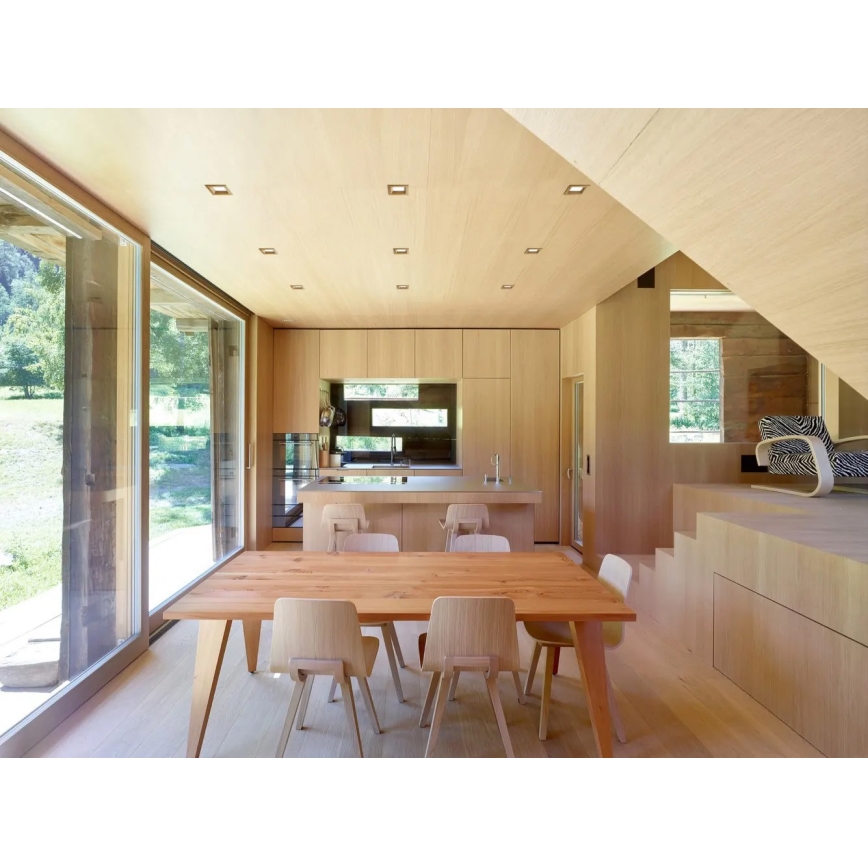 APLED - Lámpara empotrable LED SQUARE WOODLINE LED/3W/230V 3000K 9x9 cm roble madera maciza