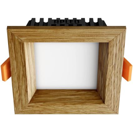 APLED - Lámpara empotrable LED SQUARE WOODLINE LED/3W/230V 3000K 9x9 cm roble madera maciza