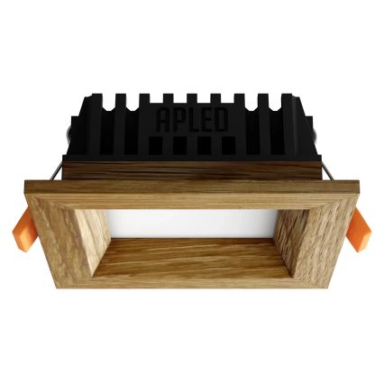 APLED - Lámpara empotrable LED SQUARE WOODLINE LED/3W/230V 3000K 9x9 cm roble madera maciza