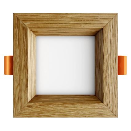 APLED - Lámpara empotrable LED SQUARE WOODLINE LED/3W/230V 3000K 9x9 cm roble madera maciza