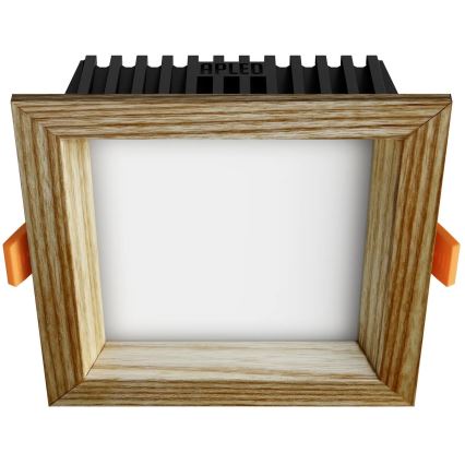 APLED - Lámpara empotrable LED SQUARE WOODLINE LED/6W/230V 3000K 12x12 cm ceniza madera maciza