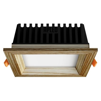 APLED - Lámpara empotrable LED SQUARE WOODLINE LED/6W/230V 3000K 12x12 cm ceniza madera maciza