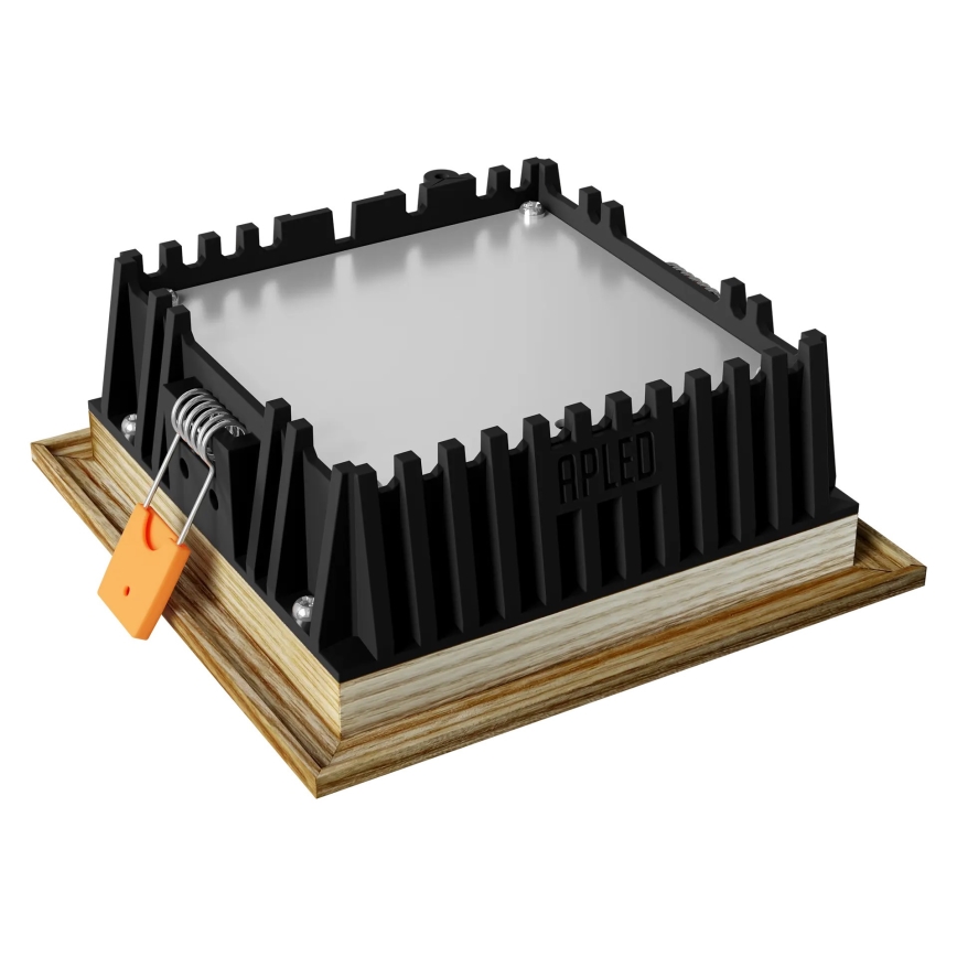 APLED - Lámpara empotrable LED SQUARE WOODLINE LED/6W/230V 3000K 12x12 cm ceniza madera maciza
