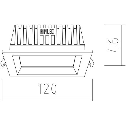 APLED - Lámpara empotrable LED SQUARE WOODLINE LED/6W/230V 3000K 12x12 cm ceniza madera maciza