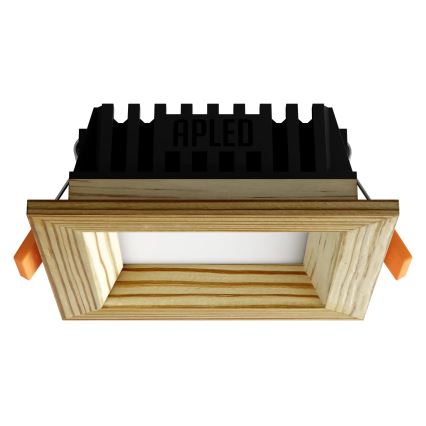 APLED - Lámpara empotrable LED SQUARE WOODLINE LED/6W/230V 3000K 12x12 cm pino madera maciza