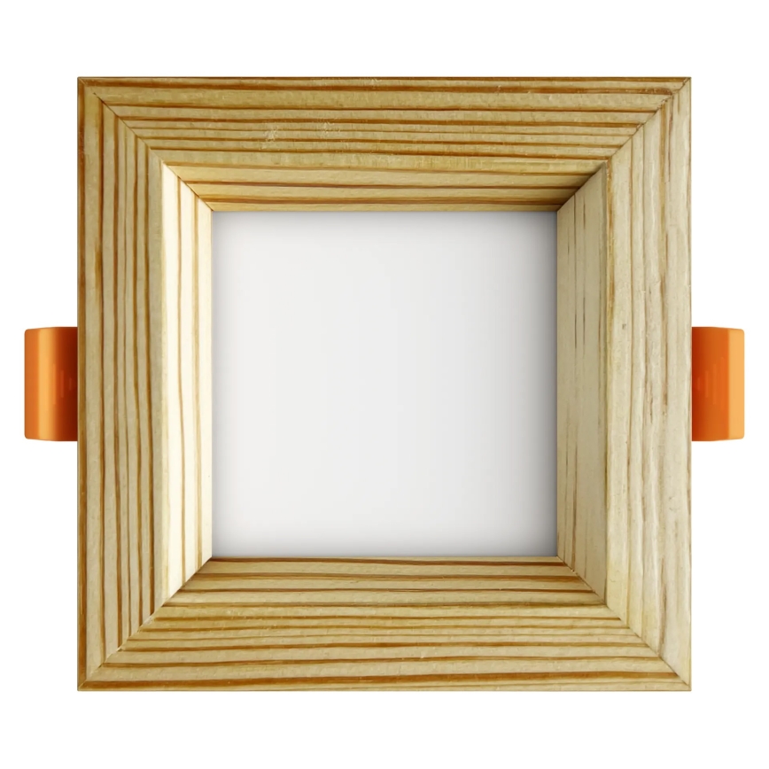 APLED - Lámpara empotrable LED SQUARE WOODLINE LED/6W/230V 3000K 12x12 cm pino madera maciza