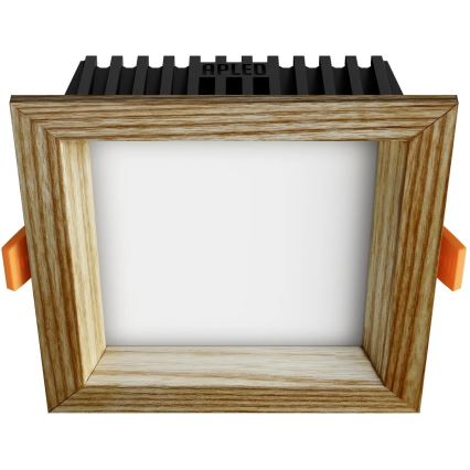 APLED - Lámpara empotrable LED SQUARE WOODLINE LED/6W/230V 4000K 12x12 cm ceniza madera maciza