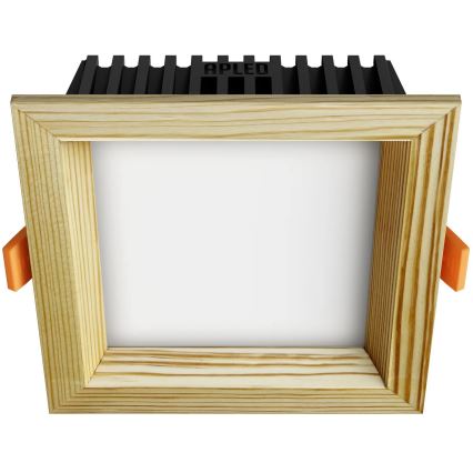 APLED - Lámpara empotrable LED SQUARE WOODLINE LED/6W/230V 4000K 12x12 cm pino madera maciza