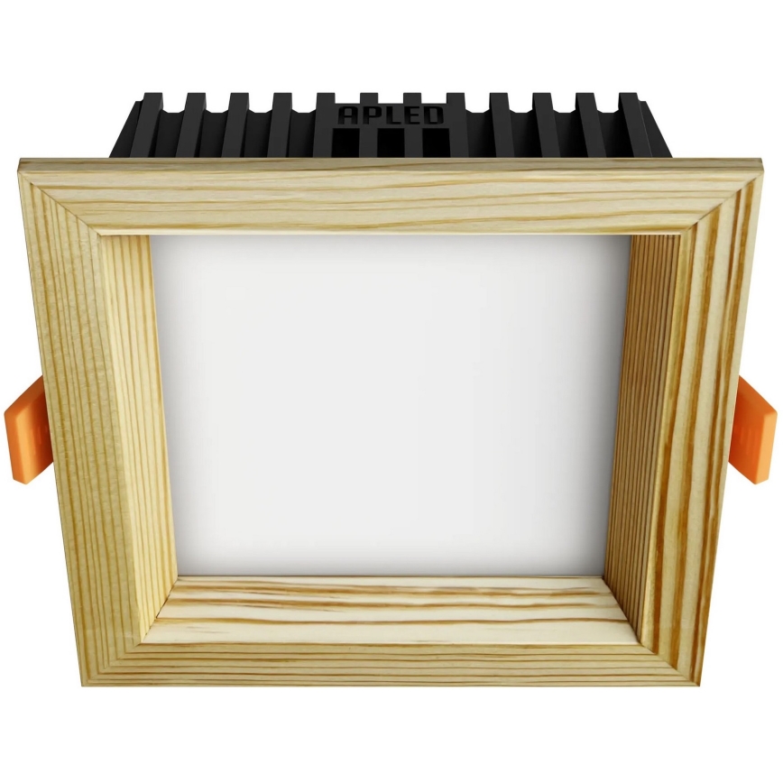 APLED - Lámpara empotrable LED SQUARE WOODLINE LED/6W/230V 4000K 12x12 cm pino madera maciza