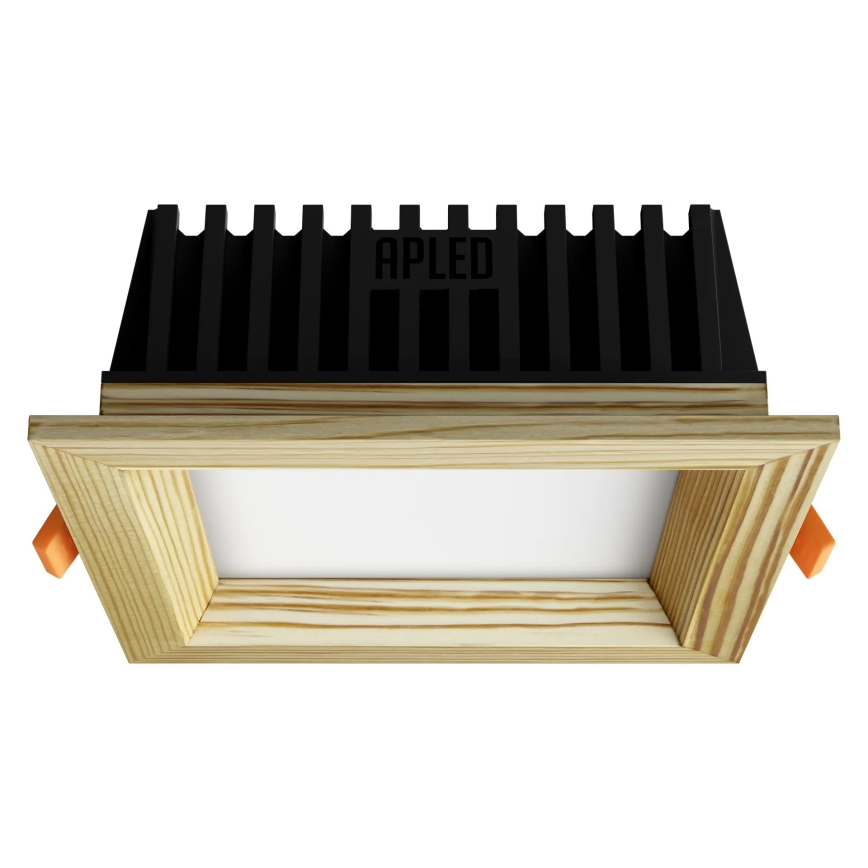 APLED - Lámpara empotrable LED SQUARE WOODLINE LED/6W/230V 4000K 12x12 cm pino madera maciza
