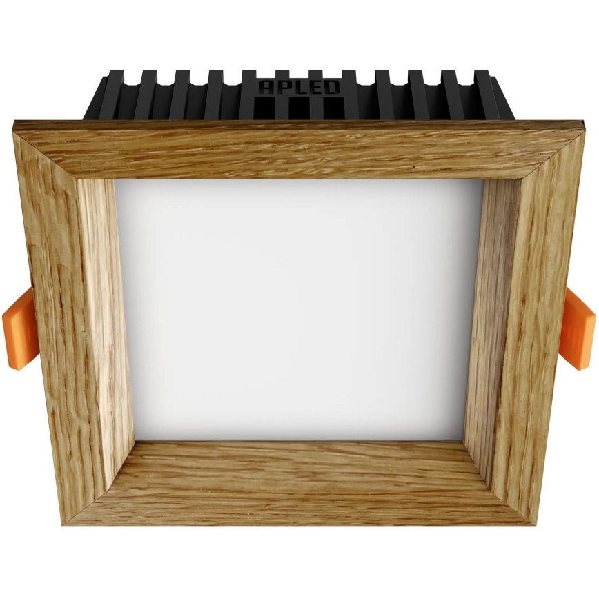 APLED - Lámpara empotrable LED SQUARE WOODLINE LED/6W/230V 4000K 12x12 cm roble madera maciza