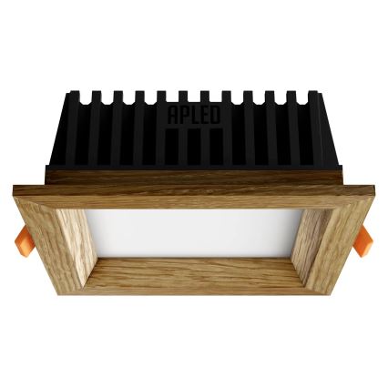 APLED - Lámpara empotrable LED SQUARE WOODLINE LED/6W/230V 4000K 12x12 cm roble madera maciza