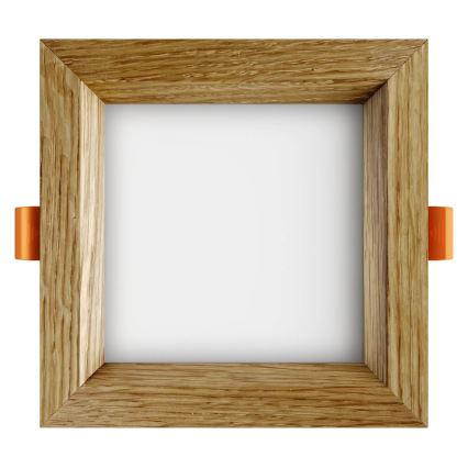 APLED - Lámpara empotrable LED SQUARE WOODLINE LED/6W/230V 4000K 12x12 cm roble madera maciza