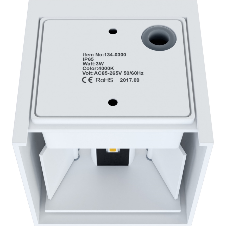 APLED - LED Aplique exterior CUBE 2xLED/3W/230V IP65