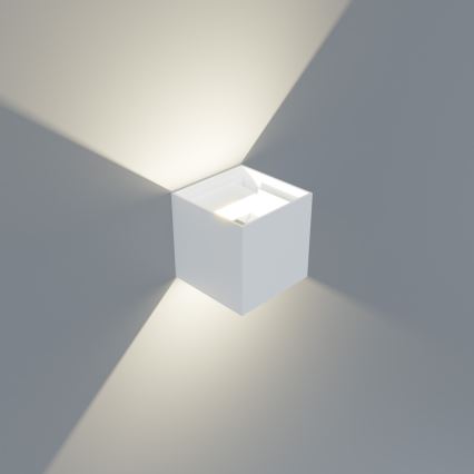 APLED - LED Aplique exterior CUBE 2xLED/3W/230V IP65