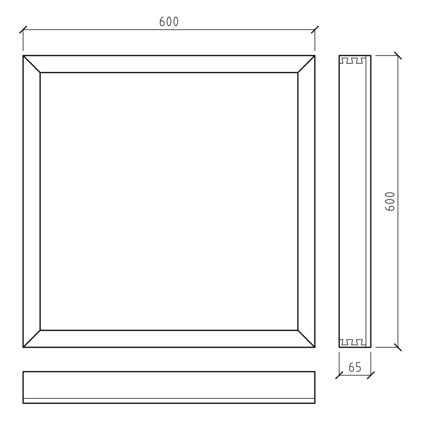 APLED - Panel LED de superficie QUADRA LED/40W/230V roble