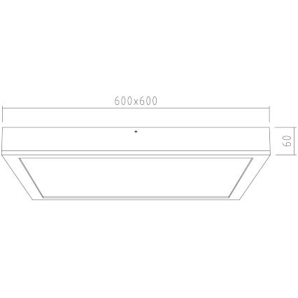 APLED - Panel LED de superficie QUADRA LED/40W/230V roble