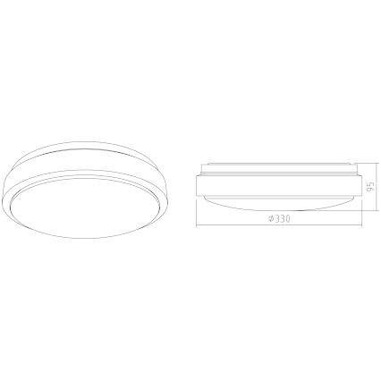 APLED - Plafón LED LENS R TRICOLOR LED/12W/230V IP41 2700 - 6500K 825lm