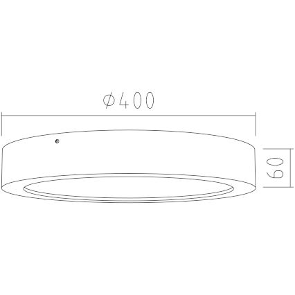 APLED - Plafón LED RONDO LED/36W/230V d. 40 cm roble