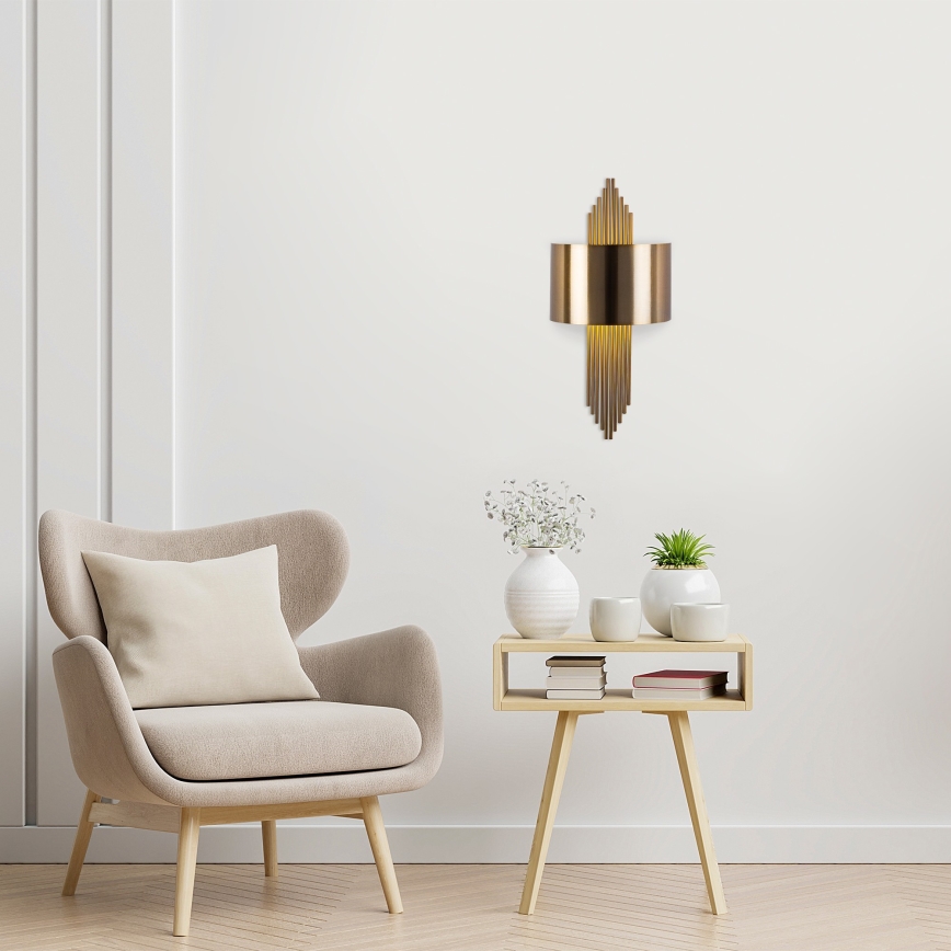 Aplique 1xE27/40W/230V dorado/cobre