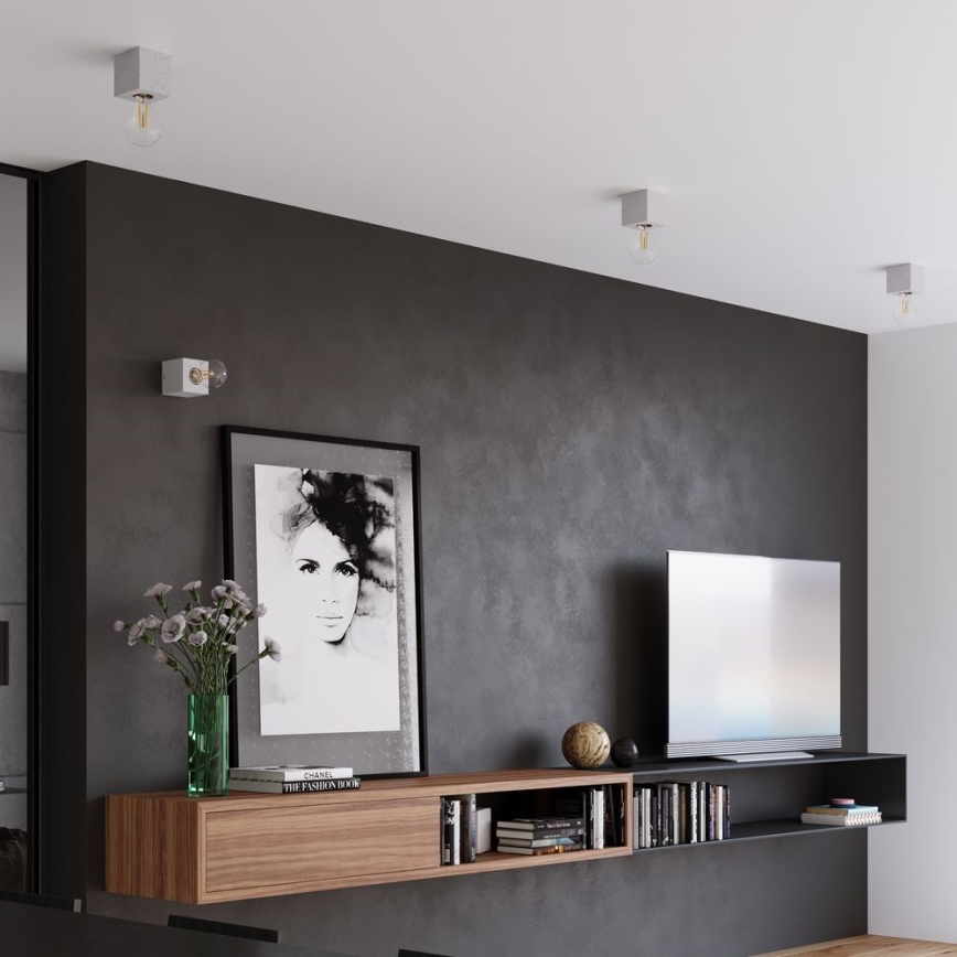 Aplique ABEL 1xE27/60W/230V concreto