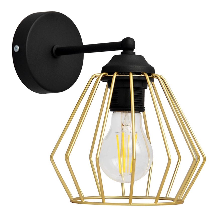Aplique AGAT 1xE27/15W/230V oro/negro
