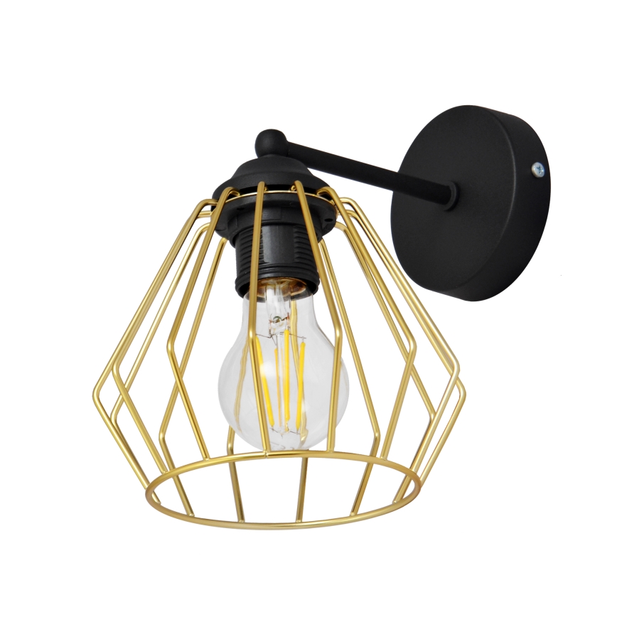 Aplique AGAT 1xE27/15W/230V oro/negro