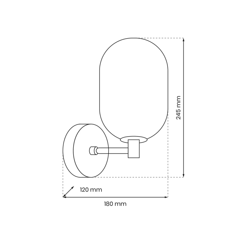 Aplique ALIAS 1xG9/8W/230V negro/gris