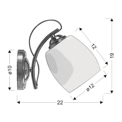 Aplique AMBA 1xE27/40W/230V