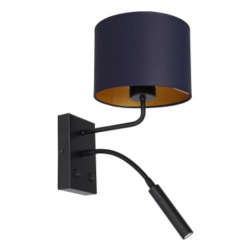 Aplique ARDEN 1xE27/60W+1xG9/8W/230V azul