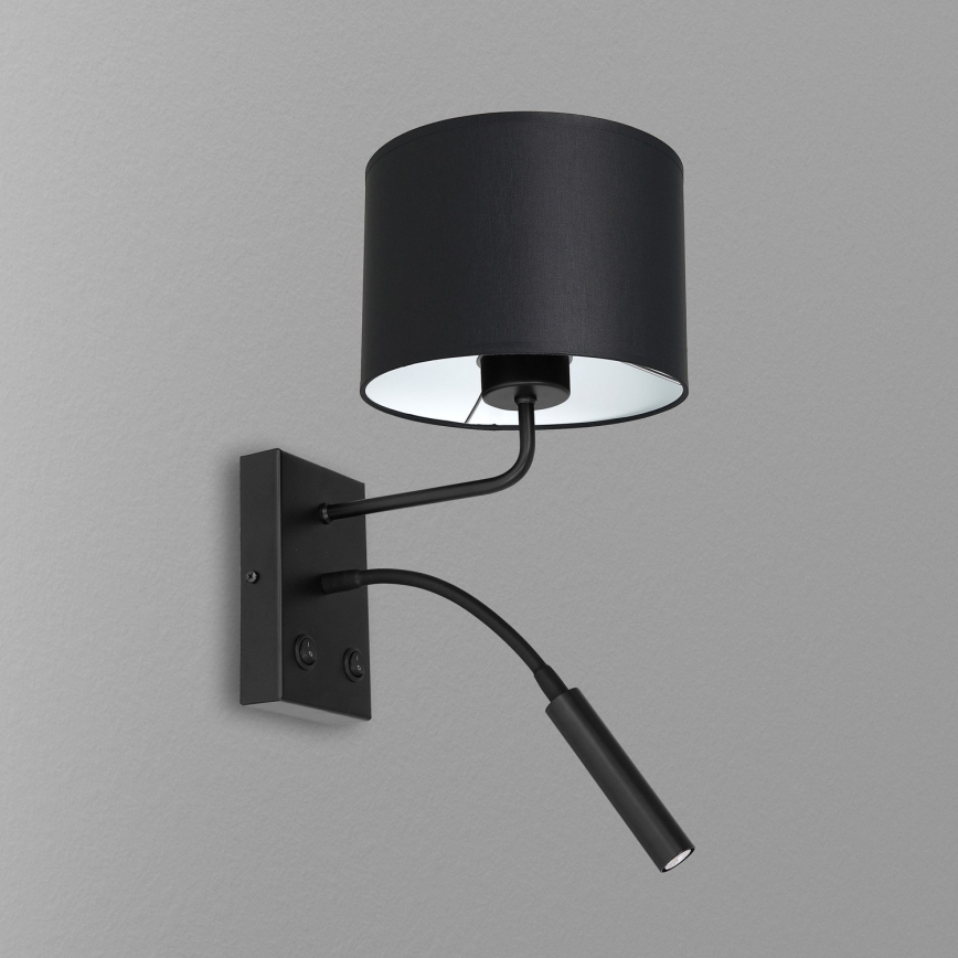 Aplique ARDEN 1xE27/60W+1xG9/8W/230V negro/blanco