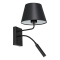 Aplique ARDEN 1xE27/60W+1xG9/8W/230V negro/blanco