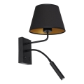 Aplique ARDEN 1xE27/60W/230V + 1xG9/8W negro/dorado