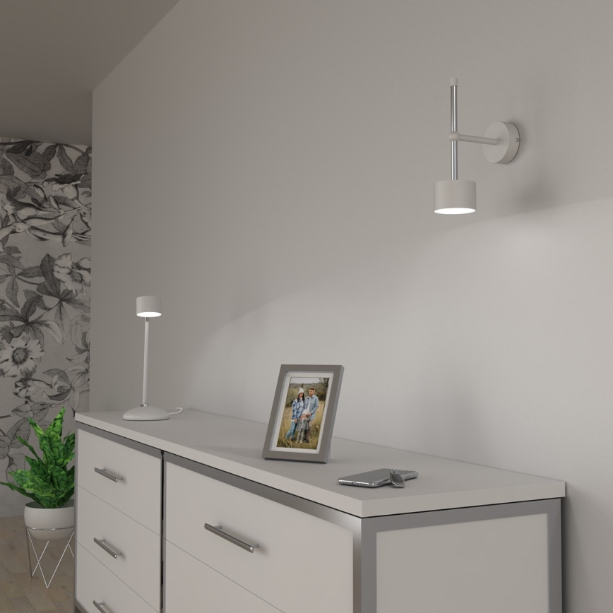 Aplique ARENA 1xGX53/11W/230V blanco/cromo brillante