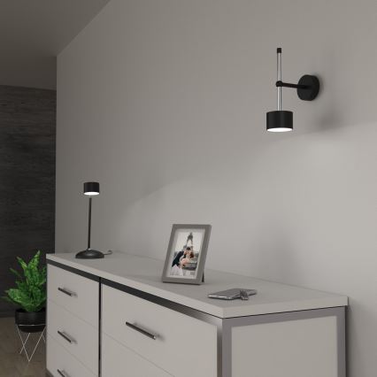 Aplique ARENA 1xGX53/11W/230V negro/cromo brillante