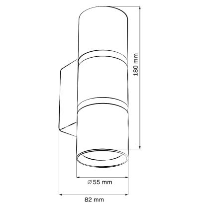 Aplique BAMBOO 2xGU10/10W/230V blanco