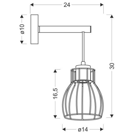 Aplique BERNITA 1xE27/60W/230V