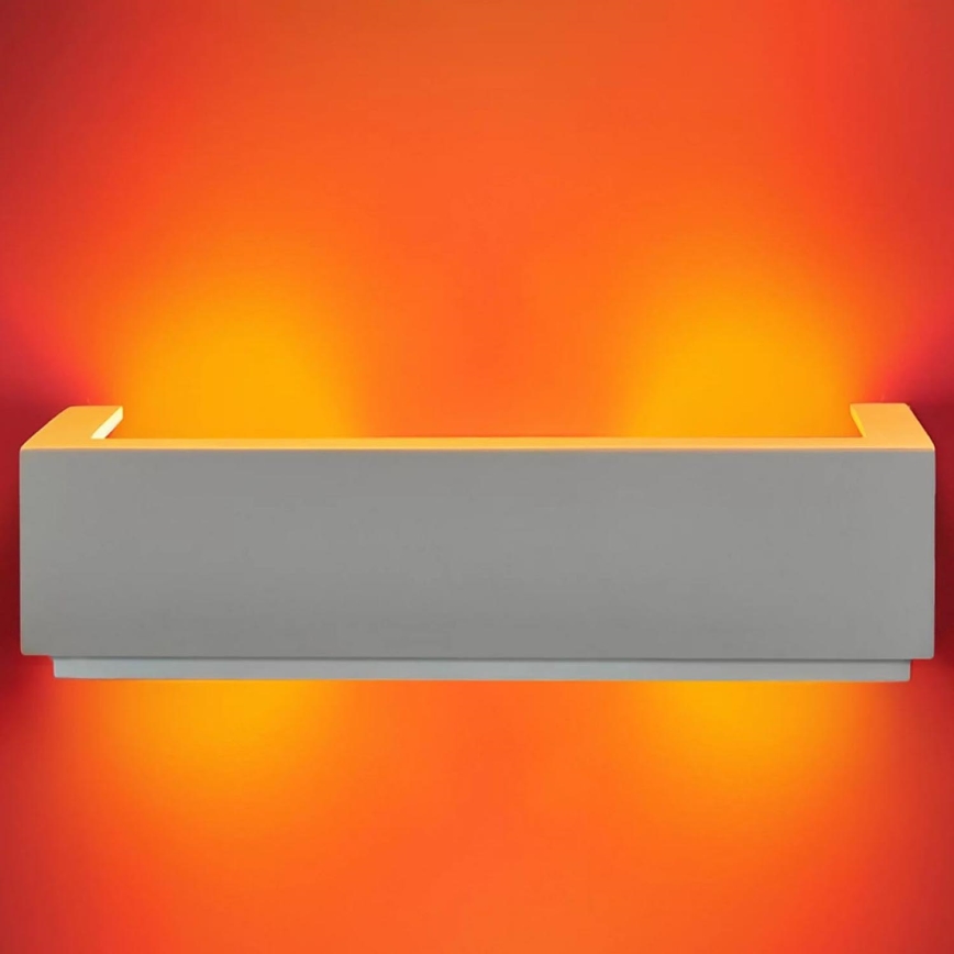 Aplique BRICK 2xE14/12W/230V yeso/blanco