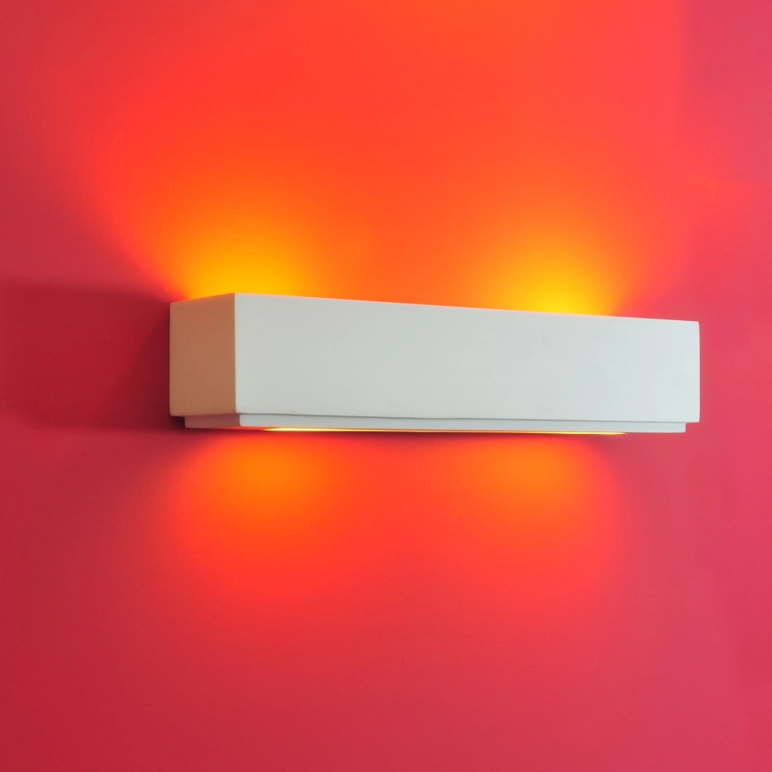 Aplique BRICK 2xE14/12W/230V yeso/blanco
