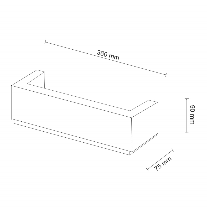 Aplique BRICK 2xE14/12W/230V yeso/blanco