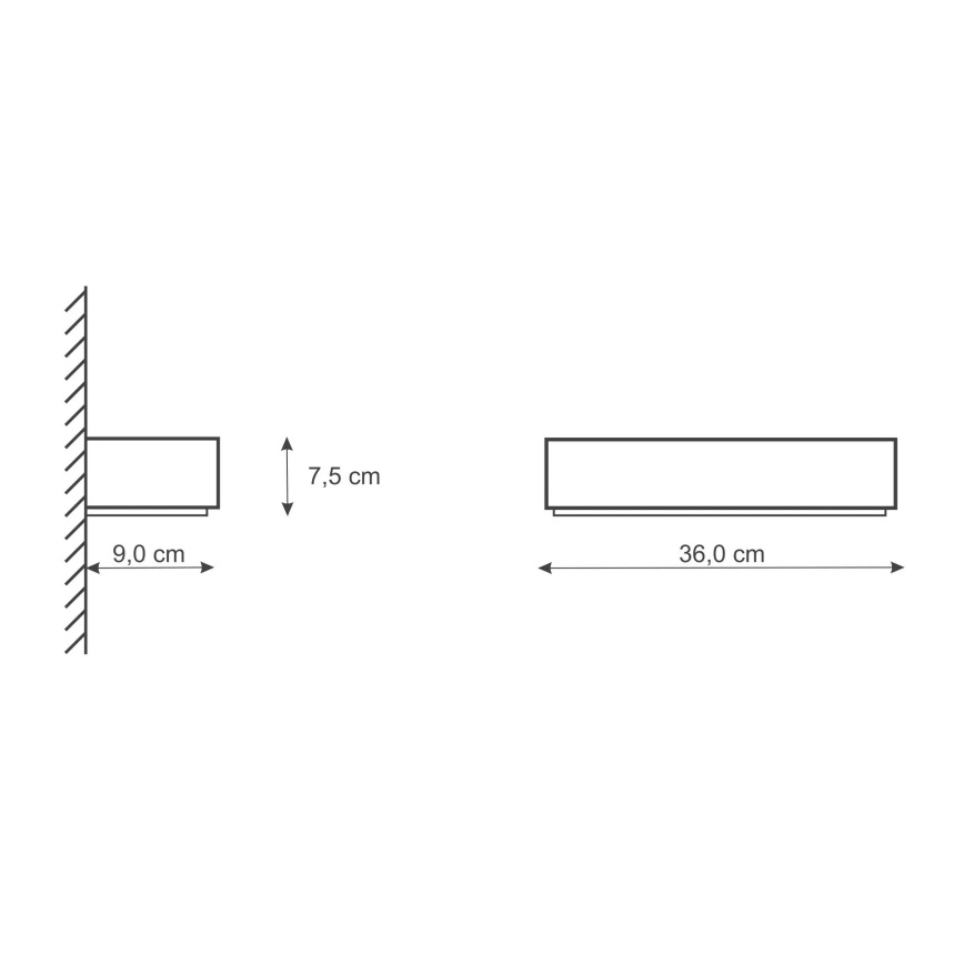 Aplique BRICK 2xE14/12W/230V yeso/blanco