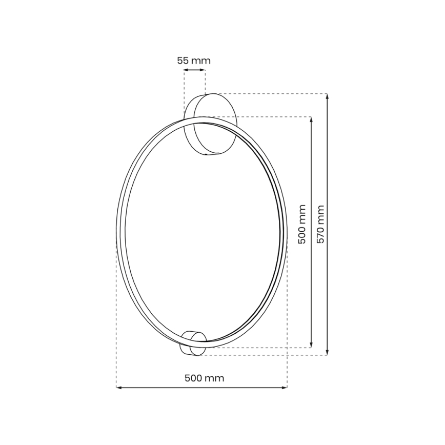 Aplique de baño LED SATURNO LED/25W/230V IP44 antracita